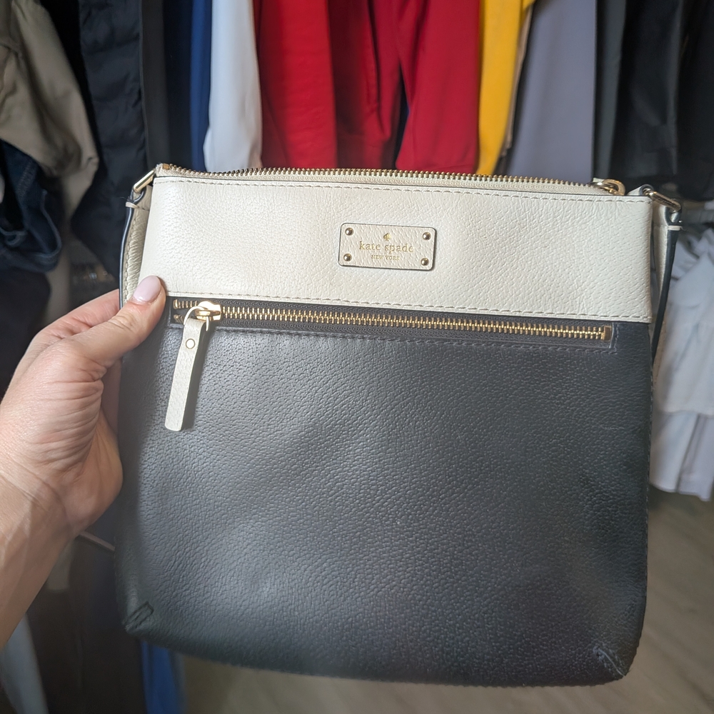 Kate Spade Two-Tone Black and Cream Crossbody Bag
